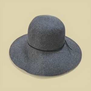 New Gray Wool Women's Wide Brim Floppy Hat